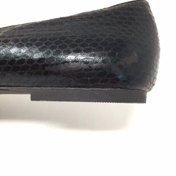 Callisto Cali Black Croc Emboss Pointed Toe Loafer - Picture 4 of 8